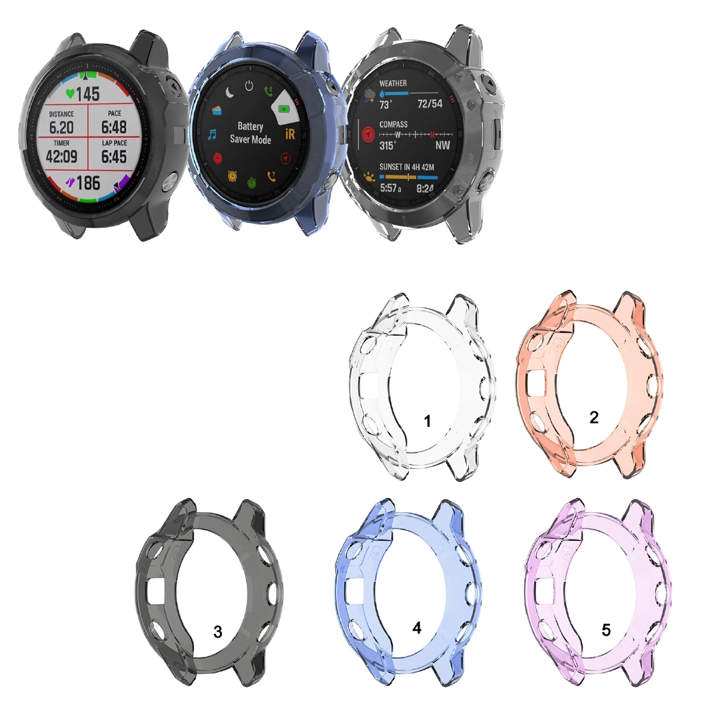 Vỏ TPU bảo vệ trong suốt thích hợp cho Garmin Fenix 6 6X 6S pro