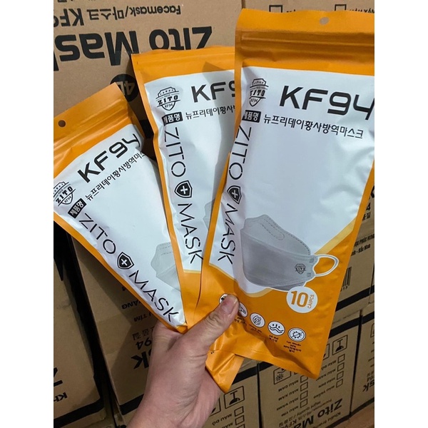 Khẩu Trang KF94 - 4 Lớp Túi 10 Cái Chống Bụi Mịn Và Kháng Khuẩn