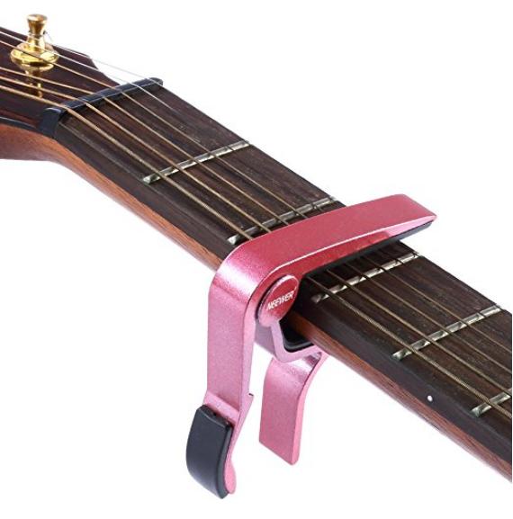 Capo đàn guitar một tay màu đen/xanh dương/đỏ/vàng/bạc)