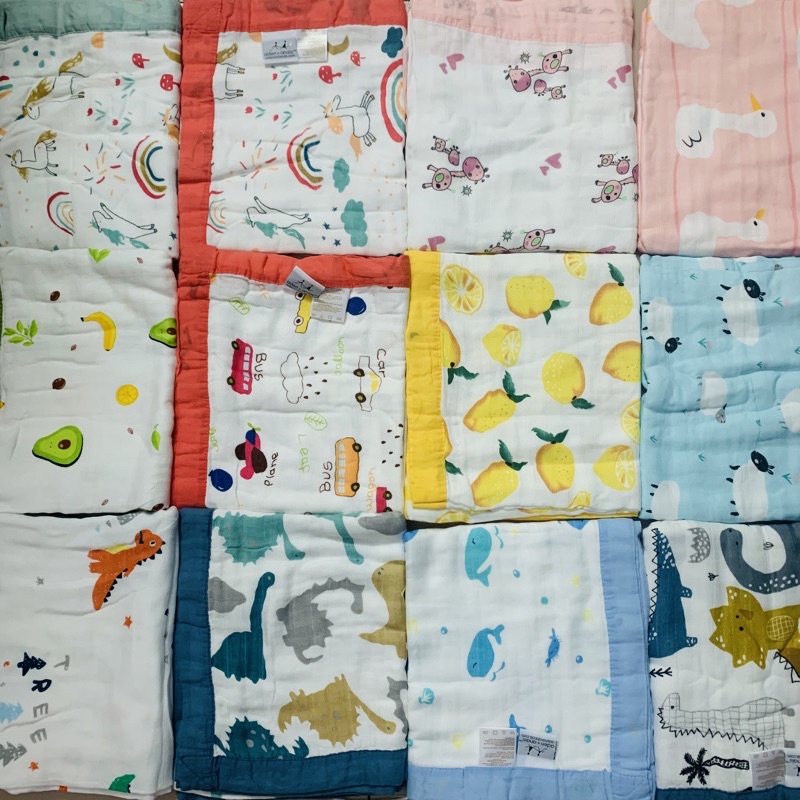 Chăn Aden 4 lớp BO VIỀN 110x120cm