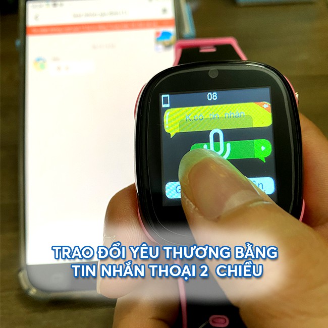 Đồng hồ thông minh trẻ em HW11 định vị kép GPS-LBS chính hãng Wonlex [Bản Tiếng Việt - màu hồng]