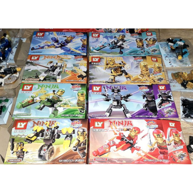 Sét 8 hộp Lắp ráp LegoNinja Phụng Hoàng 3 đầu 68108 có trên 320 chi tiết bằng nhựa rất đẹp