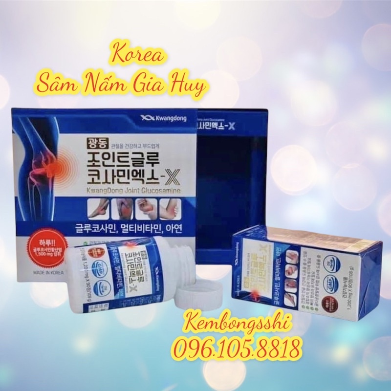 [HÀNG MỚI VỀ] Viên Uống Bổ Khớp Glucosamin KWANGDONG Hàn Quốc, Hộp 90V *1350mg