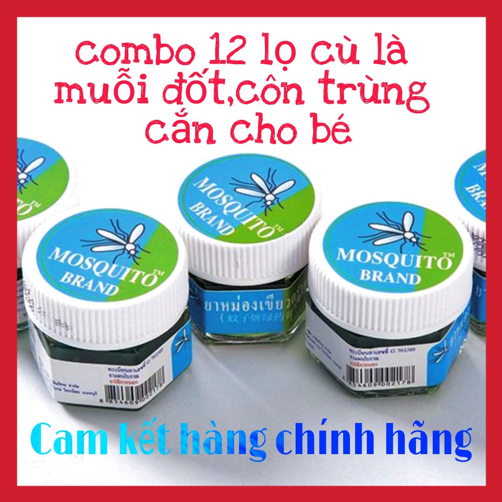 Combo 12 Chai Dầu Cù Là Muỗi Đốt, Côn Trùng Cắn Thái Lan Cho Bé