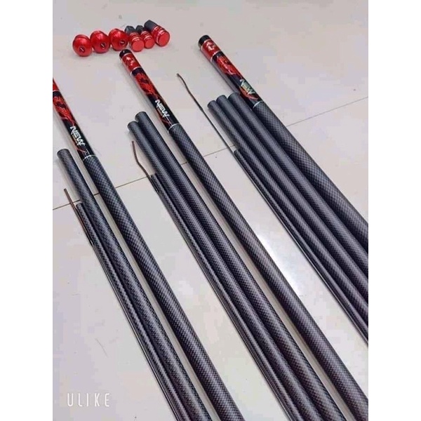 Cần tay Xích Long 6H đen đỏ- kèm nhẫn và nhọn