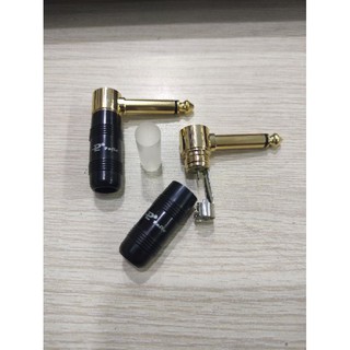 Đầu jack 6.5mm (6 ly) cong chữ L hàn dây micro PALIC