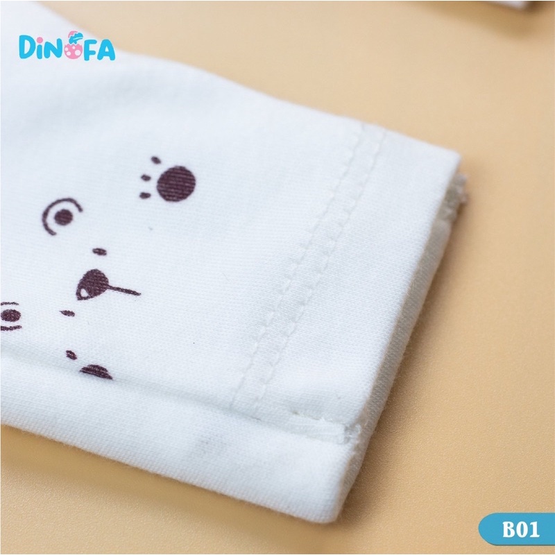Set Sơ Sinh Dinofa 4 chi tiết chất cottton