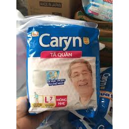 (HÀNG TẶNG) Tã Quần Người Lớn Caryn Size M8 Và L7(tặng khan ướt cao cấp 100 miếng ]