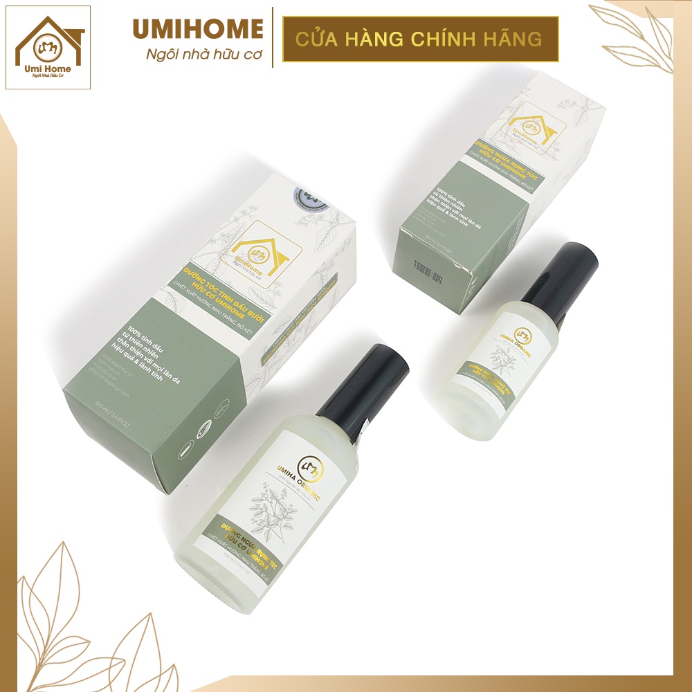 Xịt dưỡng tóc tinh dầu Hương Nhu Trắng và Bồ Kết UMIHOME 50/100ml hữu cơ dưỡng tóc óng mượt và ngăn gẫy rụng