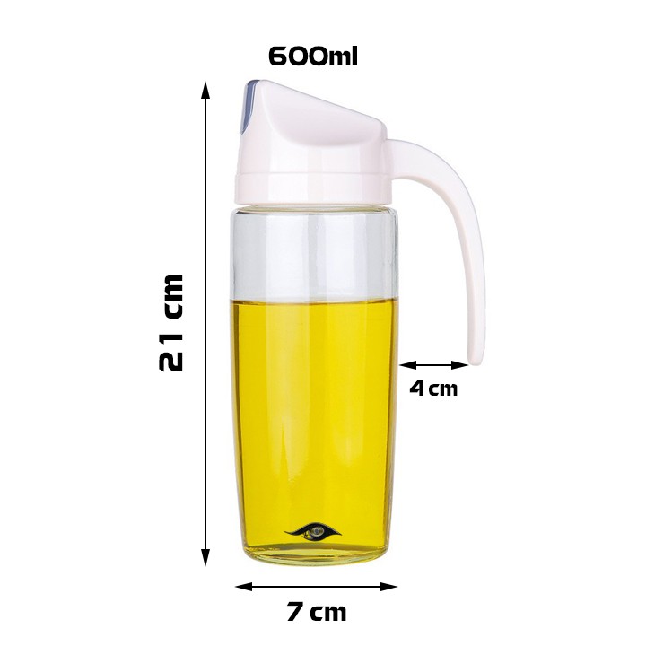 Bình đựng dầu ăn thủy tinh có vòi dung tích 600ml | WebRaoVat - webraovat.net.vn