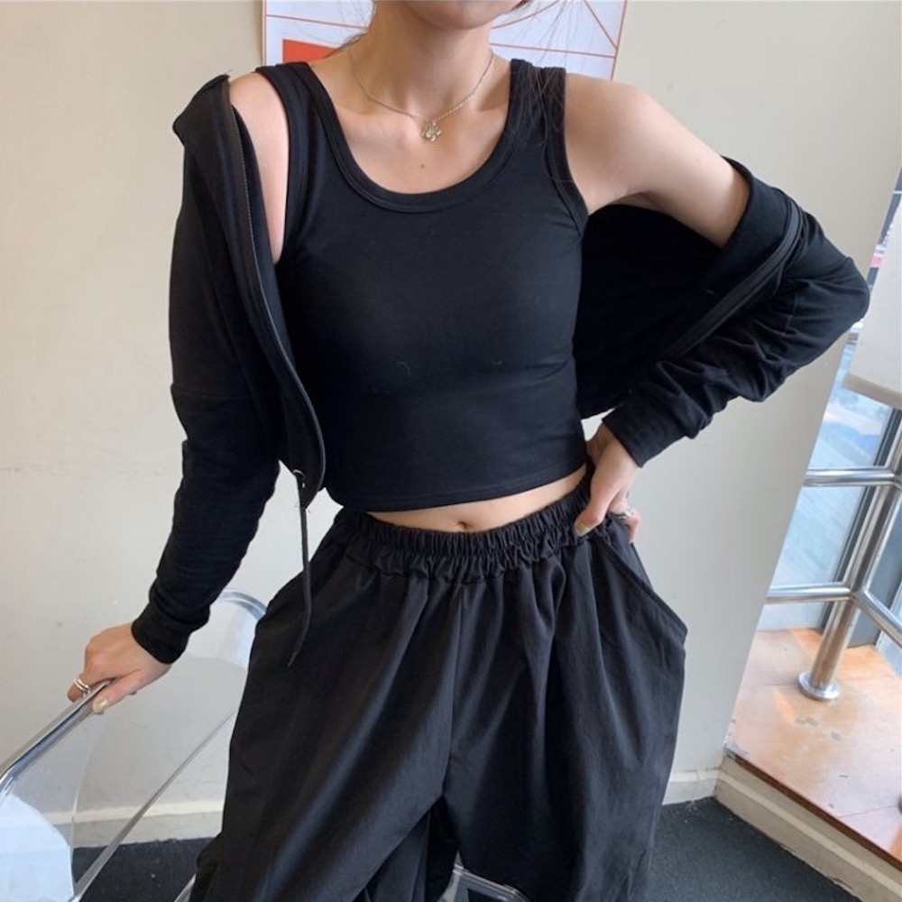 Áo ba lỗ nữ RENEE áo 3 lỗ croptop chất cotton co giãn dáng ôm phong cách thời trang - A03