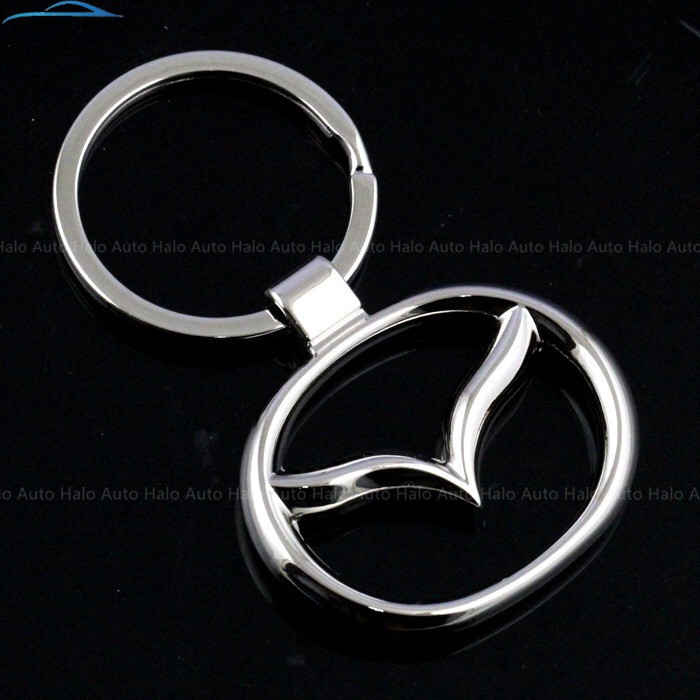 Móc Khóa Hình Logo Xe Hơi Mazda Bằng Thép Không Gỉ