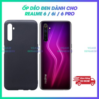 Ốp Lưng Silicone  Dẻo Đen Realme 6 / 6i / 6 Pro Chống Ố Vàng