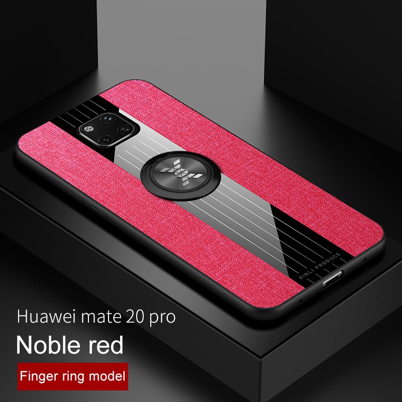 Huawei Mate 20 20 Pro 20x Silicone Finger Ring Case Vải Vải Điện thoại Vỏ siêu mỏng