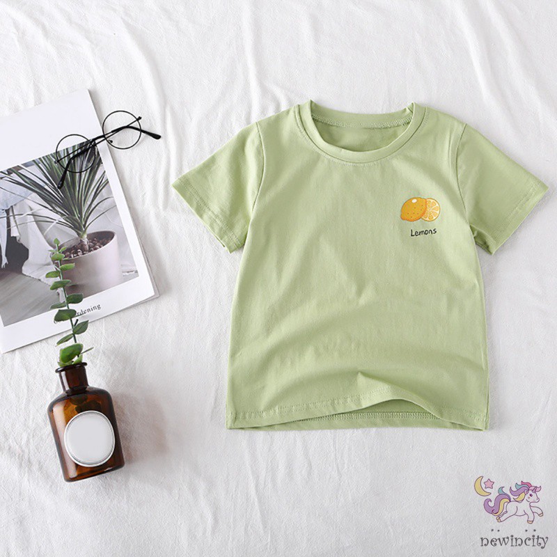 Áo Thun Ngắn Tay In Hình Hàn Quốc Cho Bé