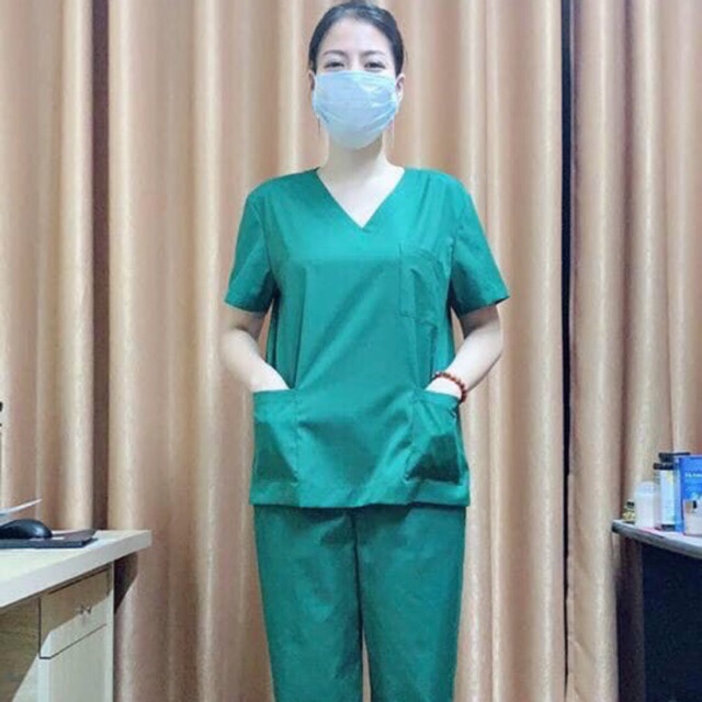 Bộ Quần Áo Scrubs Phẫu Thuật Bác Sĩ , Blouse Điều Dưỡng , Đồng Phục Phẫu Thuật , Spa