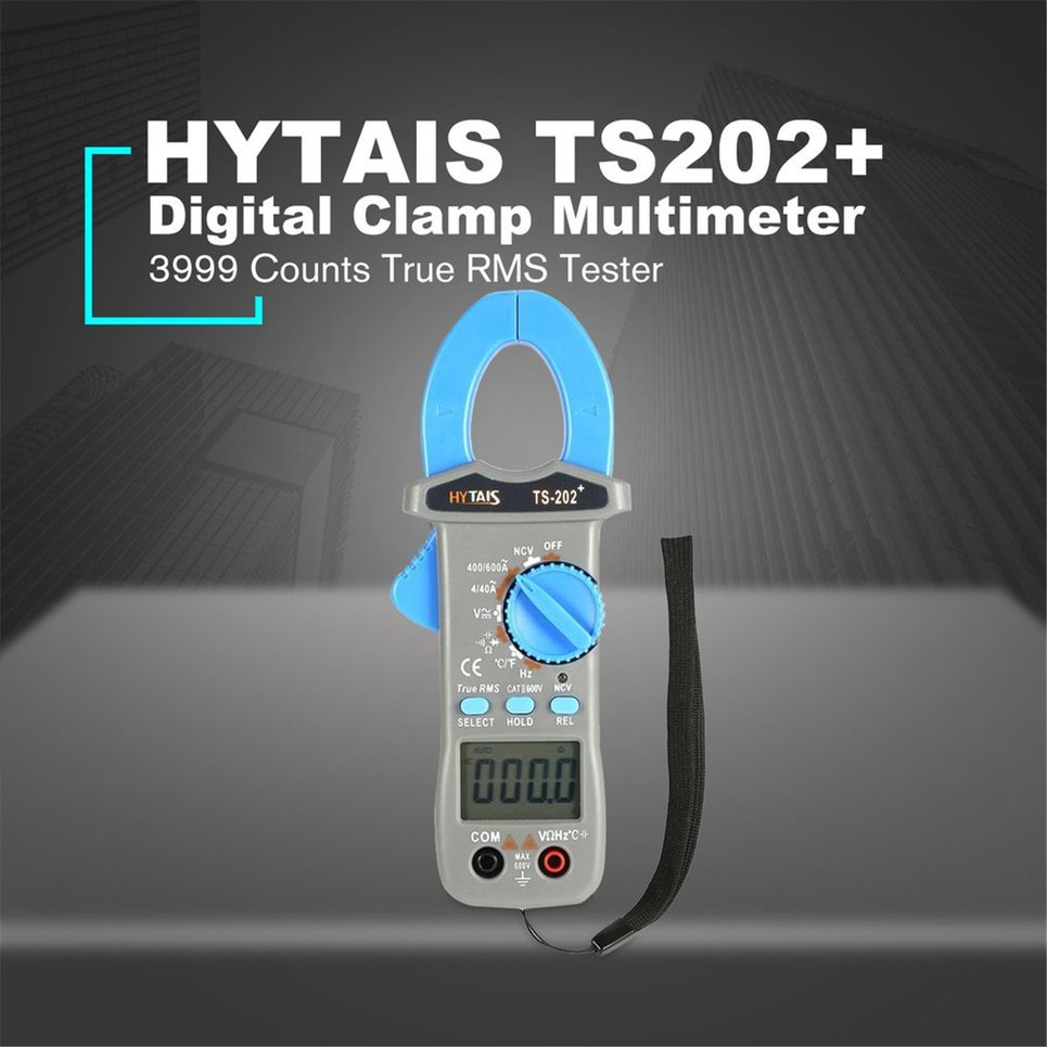 HYTAIS TS202+ Digital Clamp Meter Multimeter True RMS Tester 3999 Counts