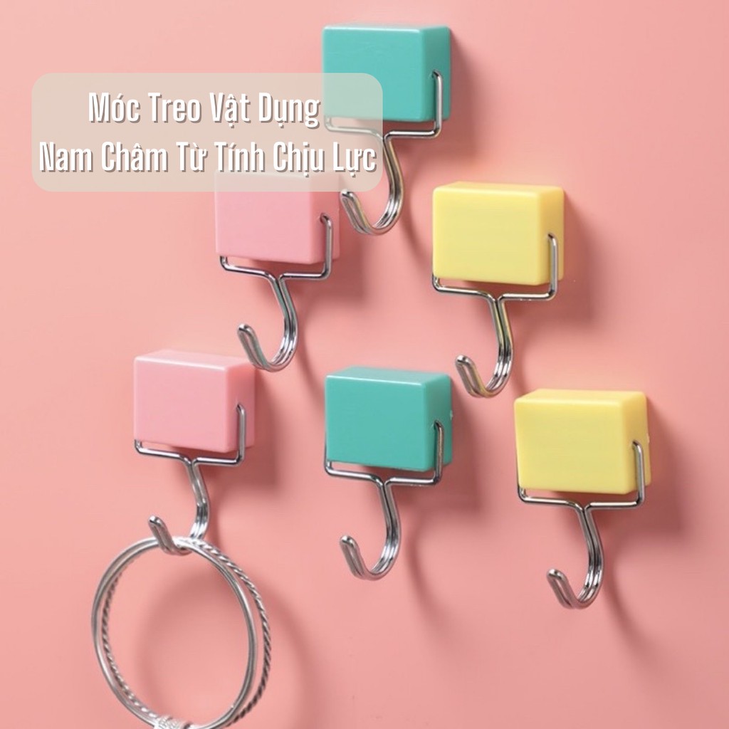 Móc Treo Vật Dụng Nhà Bếp Dạng NAM CHÂM TỪ TÍNH Siêu Chắc - Dán Tủ lạnh, Khung kệ sắt chịu lực tốt