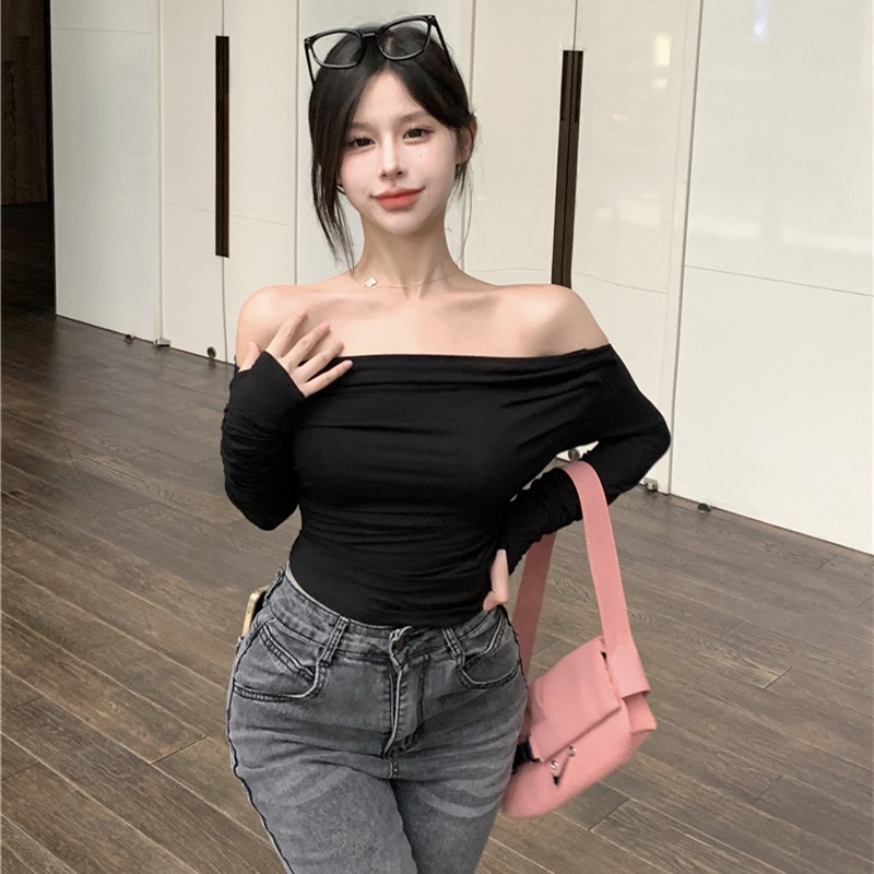 Áo Thun Nữ Tay Dài Hở Vai Thời Trang Quyến Rũ