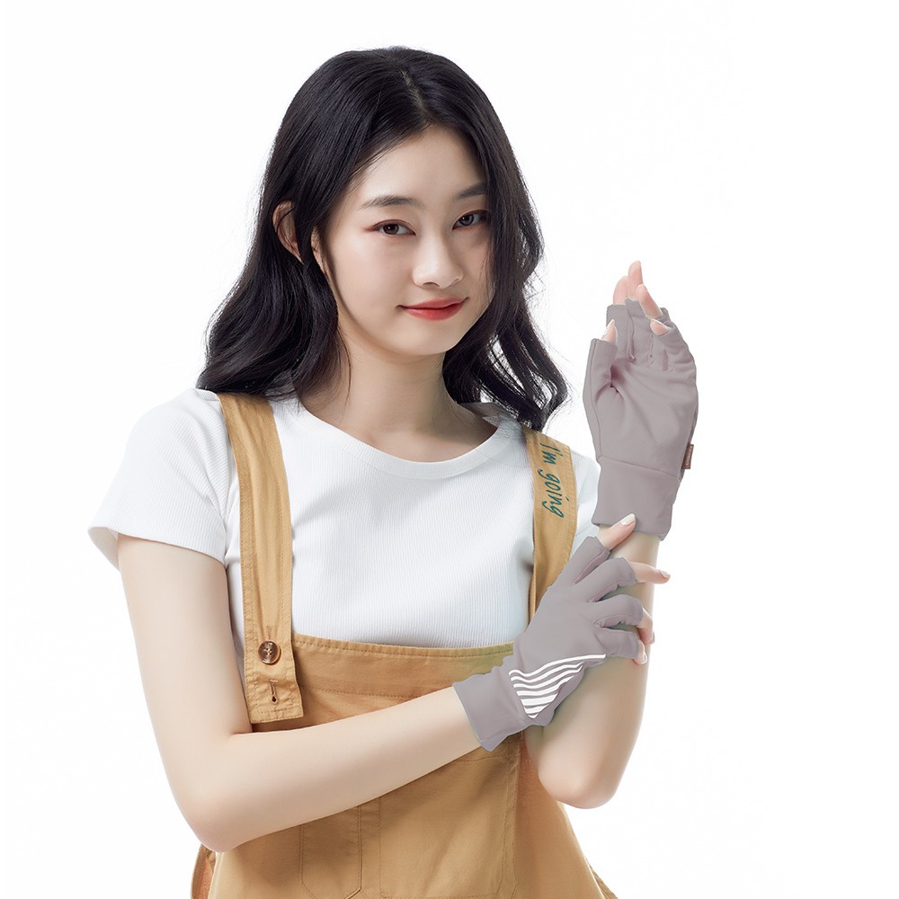 OhSunny Găng tay hở ngón chống tia UV hỗ trợ sử dụng màn hình cảm ứng