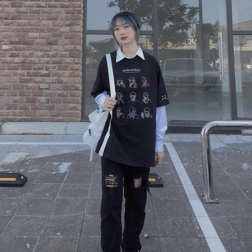 Áo Thun In Hình Nhiều Người - Áo thun tay lỡ form rộng Unisex 38-65kg Nam Nữ  [VIDEO+ẢNH THẬT]