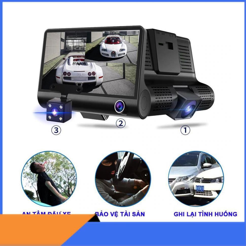 TẶNG THẺ NHỚ 08 GB] Camera hành trình ô tô 3 mắt camera full HD 1080 | BigBuy360 - bigbuy360.vn