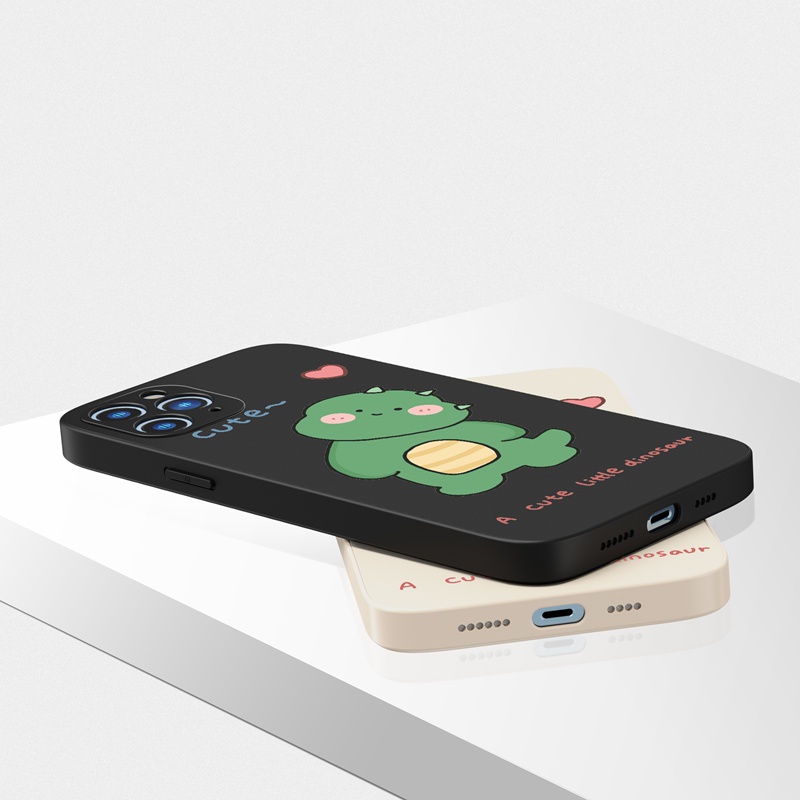 Ốp lưng iphone Ốp điện thoại silicon Suntaiho in hình khủng long thích hợp cho iPhone 13 12 11 Mini Pro X XR XS Max 7 8 Plus