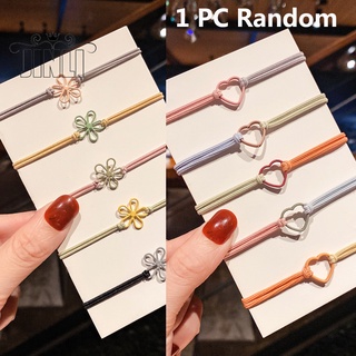 1 Dây buộc tóc hình trái tim/ hoa đáng yêu tùy chọn