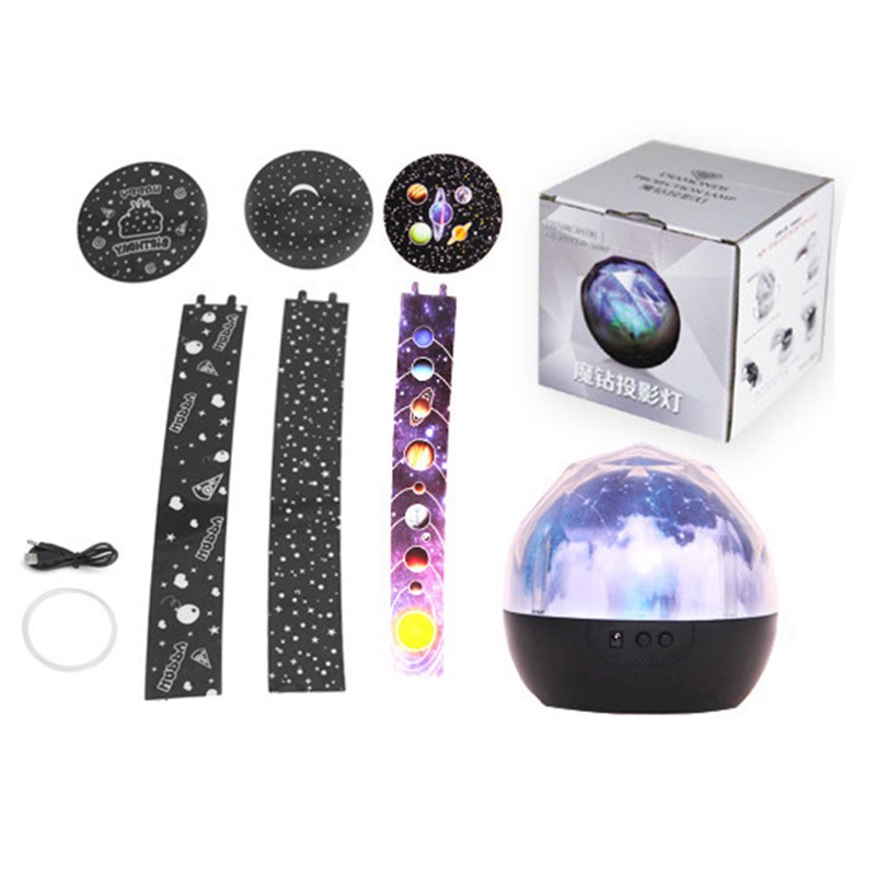 Đèn Ngủ Chiếu Bầu Trời Đầy Sao Lãng Mạn Có Cổng Sạc Usb