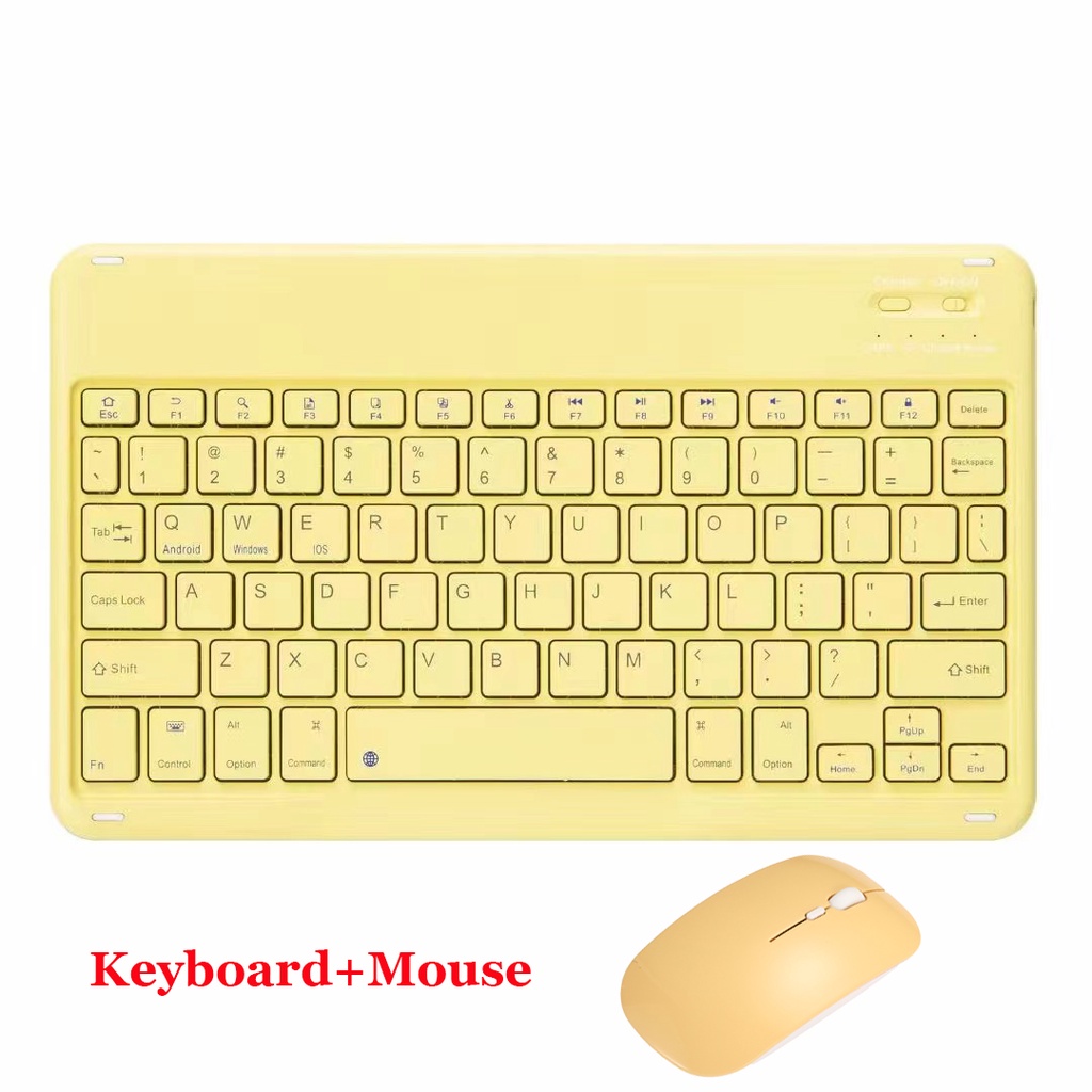 Bàn phím không dây 10 inch kèm chuột cho Samsung Galaxy Tab S6 Lite S7 FE S7 Plus S5e A 10.1 10.5 A7 10.4 8.0 Tab A7 Lite