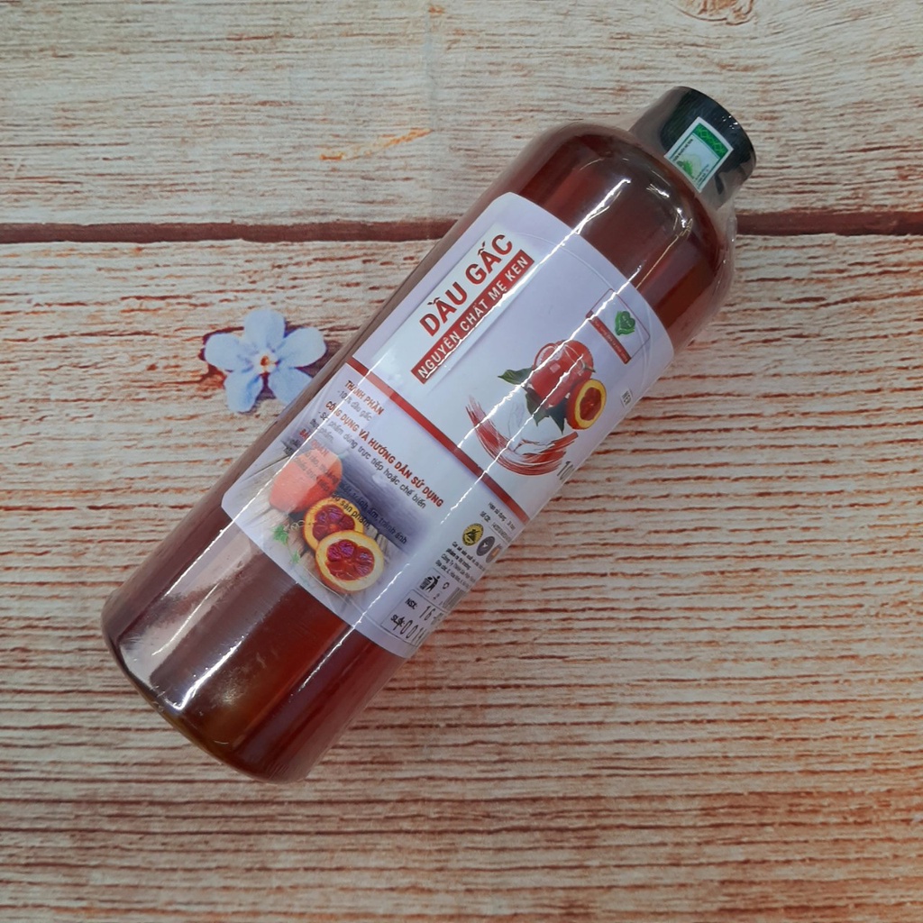 Dầu Gấc Nguyên Chất Mẹ Ken, Dầu Gấc Ăn Dặm, Bổ Sung Vitamin A Sáng Mắt Đẹp Da - Chai 500ml