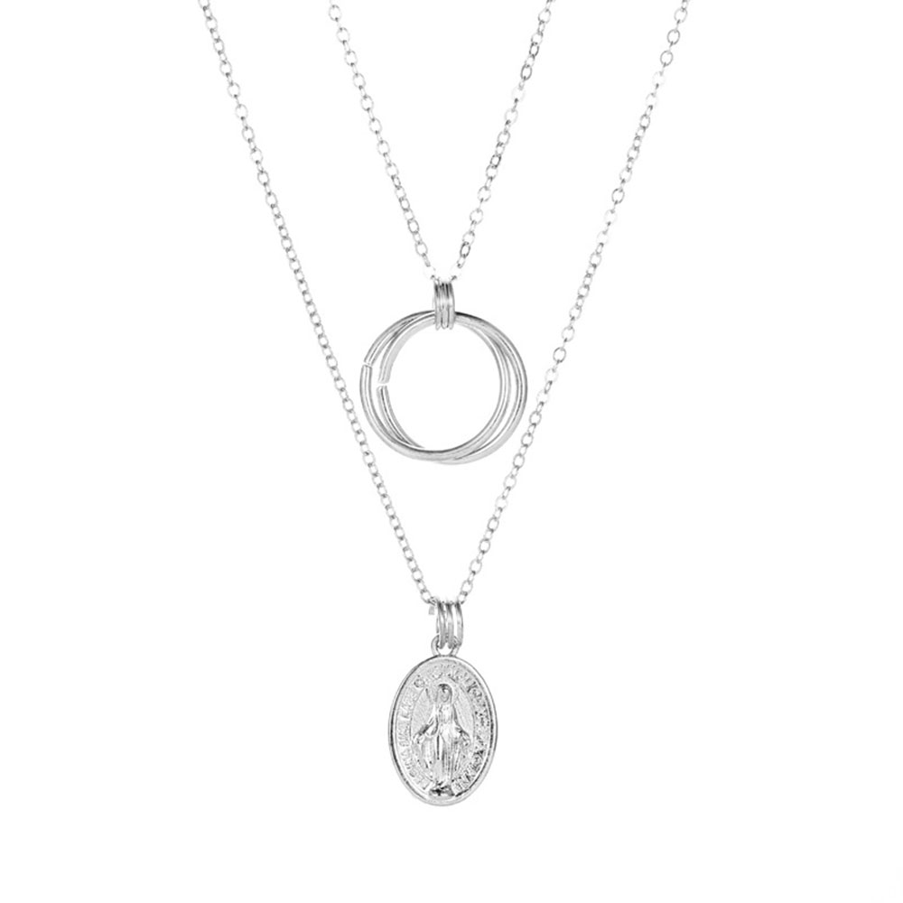 vòng cổ Hợp Kim Mặt Tròn Khắc Hình Thần Tượng