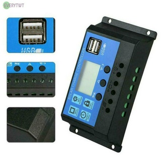 PMW Solar Panel Regulator Charge Controller Auto Focus Tracking 10A 12V/24V USB