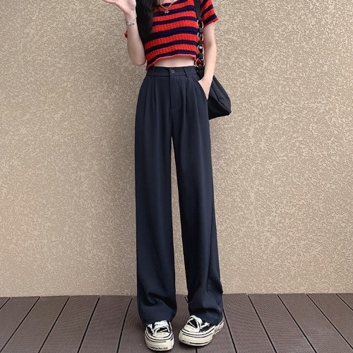 Quần Suông Ống Rộng Lưng Cao Cho Nữ, Phong Cách Ulzzang, Chất Vải Chéo Hàn Loại 1, Q07- Kila Fashions.v