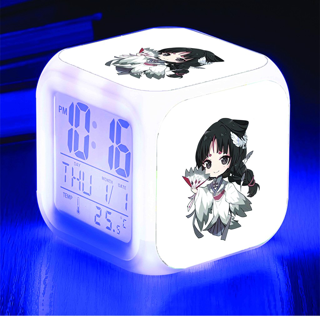 Đồng hồ báo thức để bàn in hình IDENTITY V NHÂN CÁCH THỨ 5 game anime chibi LED đổi màu