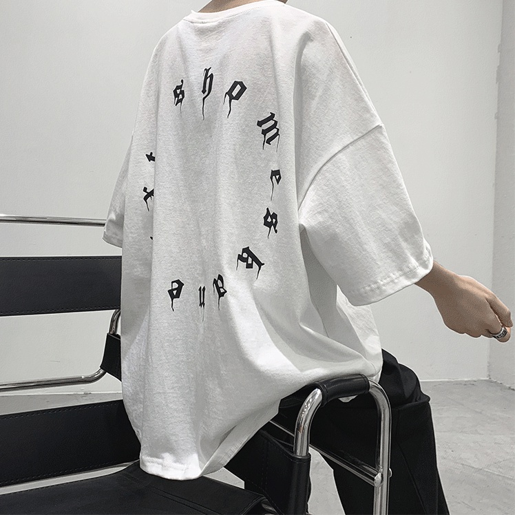 Áo Thun Ngắn Tay Dáng Rộng Thời Trang Mùa Hè Hàn Quốc Dành Cho Nam