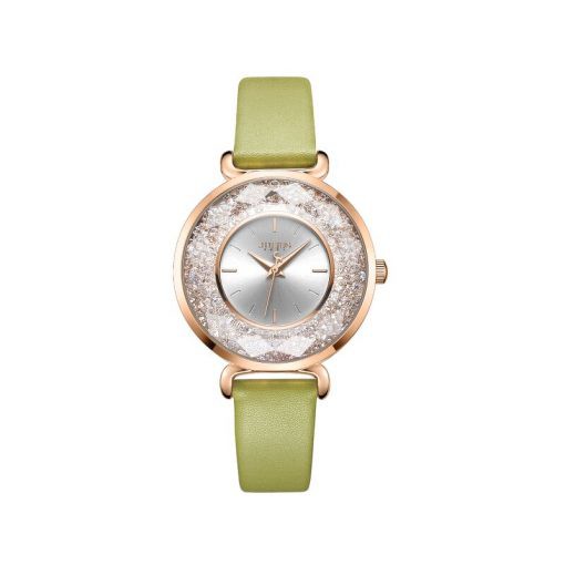 Đồng Hồ Nữ JA-1203A Julius Hàn Quốc Dây Da (Xanh chuối)