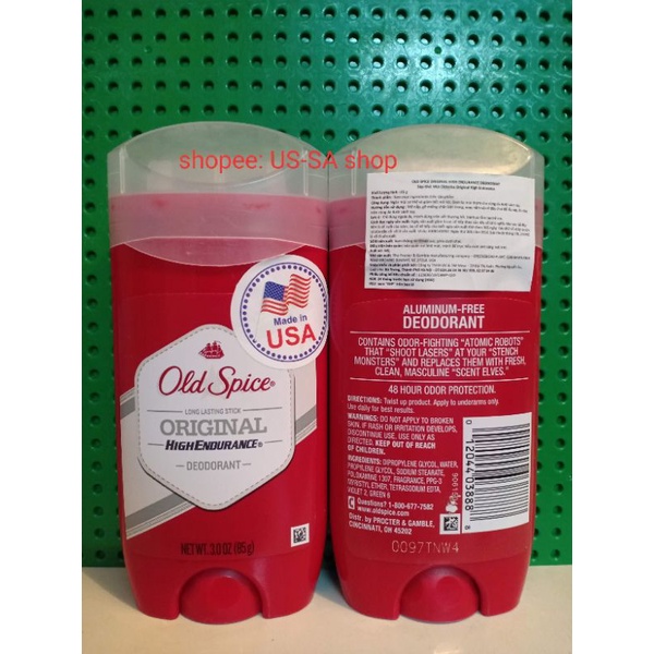 Sáp khử mùi Old Spice 83g Nhập khẩu Mỹ [Sáp xanh]