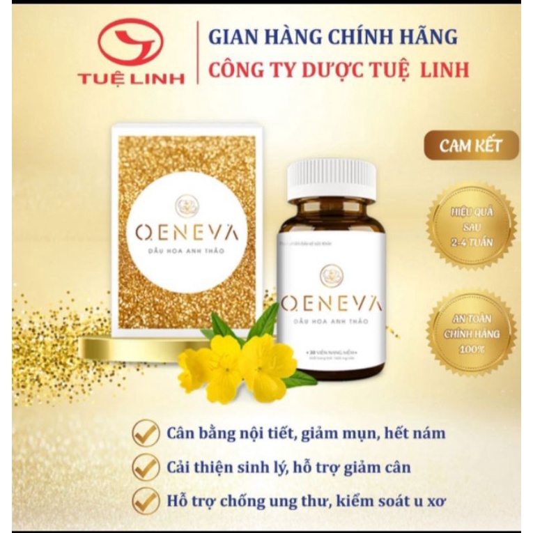 Dầu hoa anh thảo Oeneva_Điều hoà nội tiết tố cho phụ nữ dưới 40t_Sáng da sạch mụn_Hết thâm mờ nám_Trẻ đẹp với thời gian