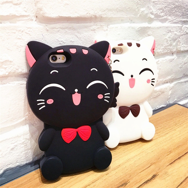 Meizu MX 5,6,M2,M3,M5,M Note,M2 Note,M3 Note, Lucky Cat Silicone Phone Case