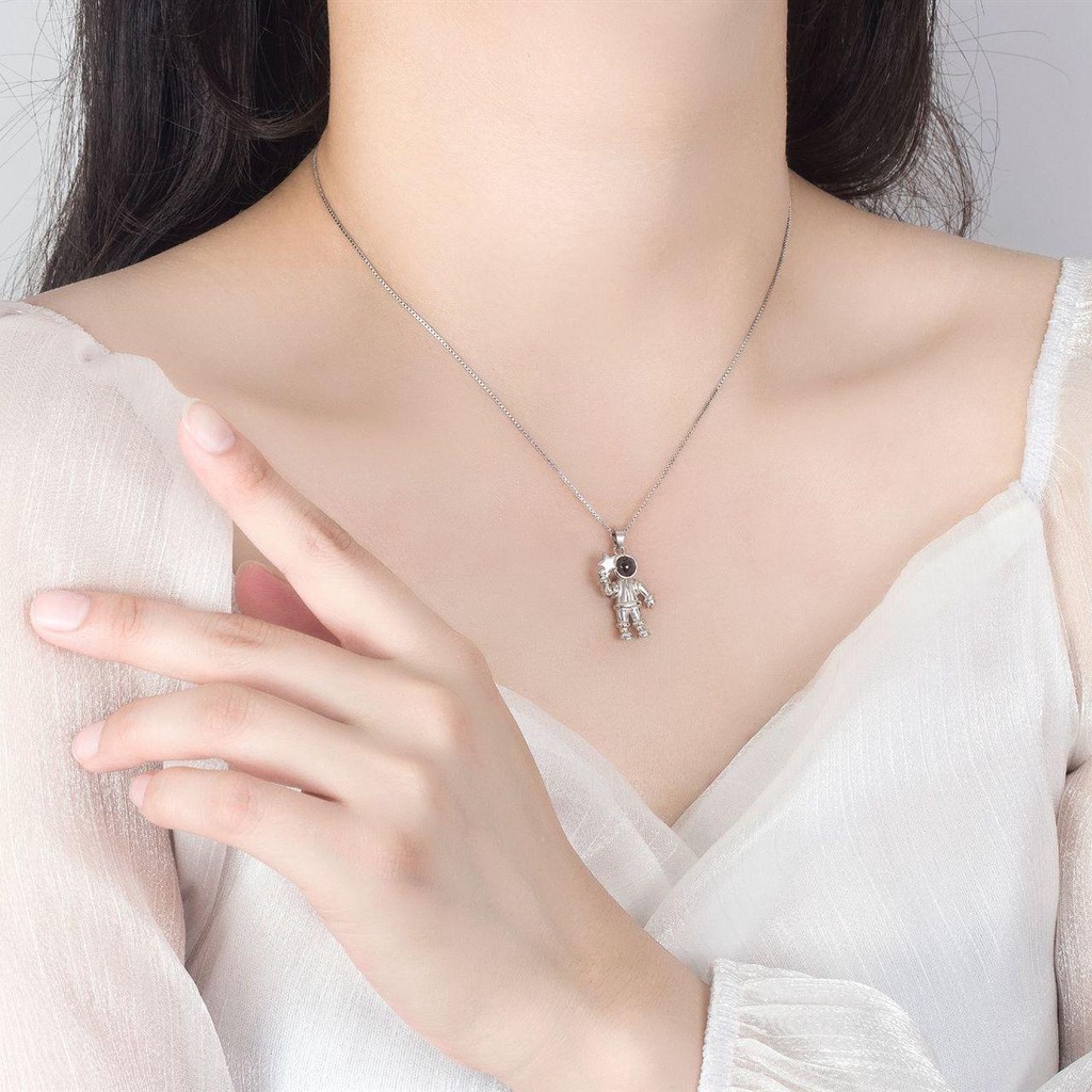 Vòng cổ Mạ Bạc 925 Thời Trang|Phi Hành Gia.Vòng Cổ Choker Thời Trang Cá Tính