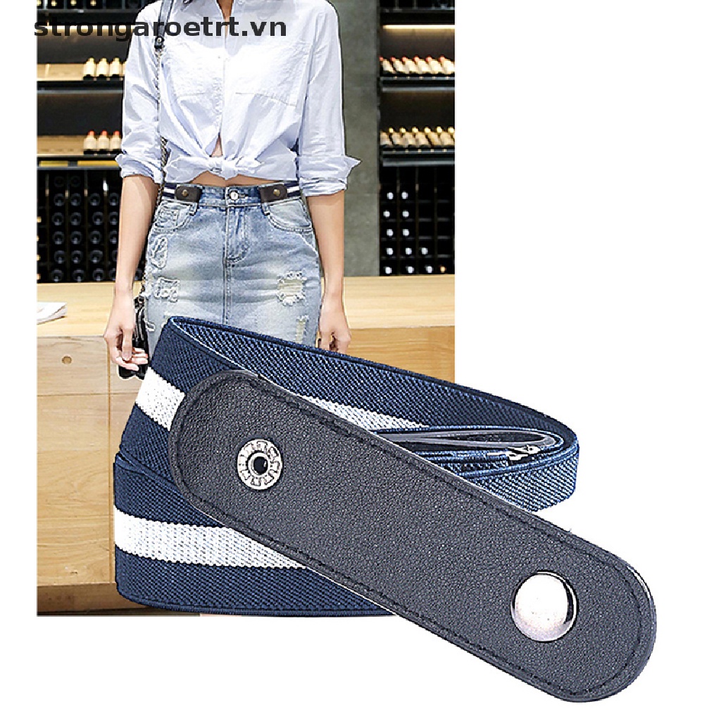strongaroetrt Buckle Free Belt for Jean Pants Dresses No Buckle Stretch thumbnail
