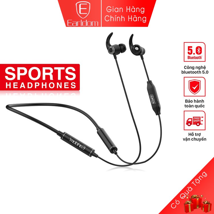 Tai nghe bluetooth đeo cổ thể thao Earldom BH22 kiểu dáng trẻ trung năng động đeo khi chạy bộ luyện tập thể thao