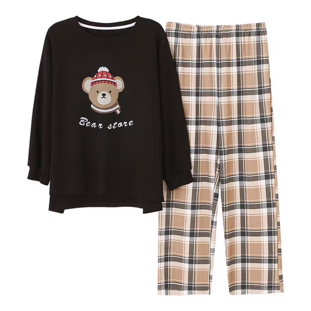 COTTON POLY KHÔNG CỔ TAY DÀI QUẦN DÀI
