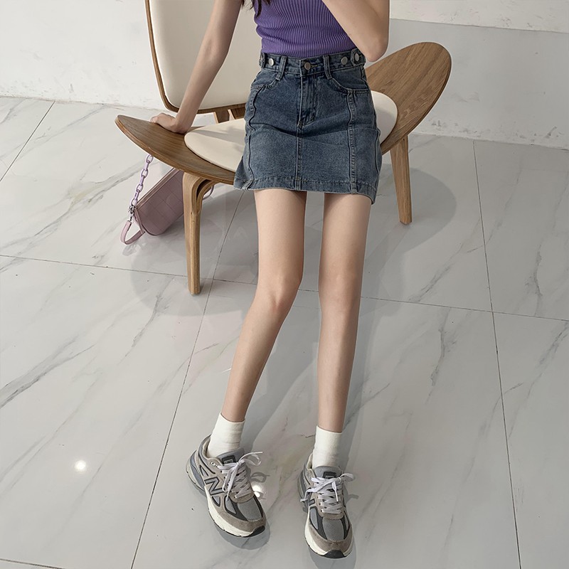 CV4_ Chân váy ngắn chữ a lưng cao phong cách ulzzang | BigBuy360 - bigbuy360.vn