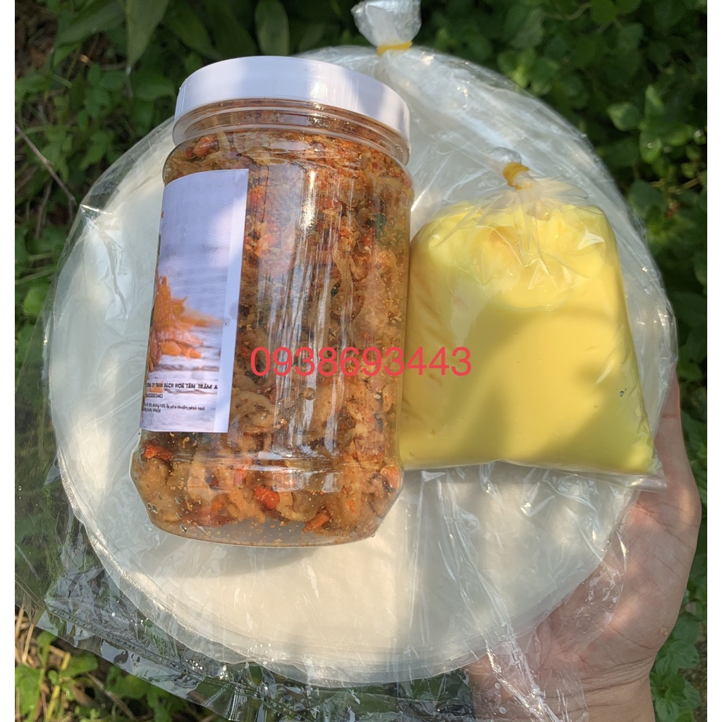 Bánh Tráng Phơi Sương 250g + 200g muối tôm tép hành + 190g bơ