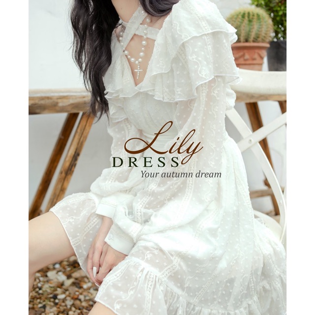 Váy ren trắng thanh lịch - lily dress