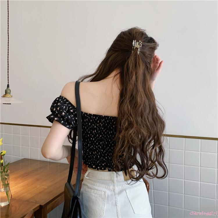 Áo Thun Nữ Tay Ngắn Cổ Chữ V In Hoa Thời Trang