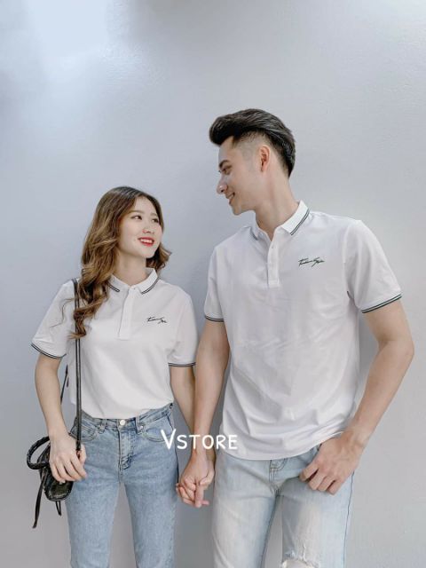 Áo Đôi Polo 🌻 Freeship 🌻 Áo Phông Nam Nữ Cổ Đức Cá Tính