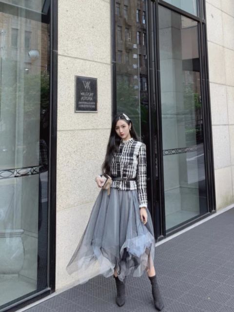 Vest dạ Tweed kèm Belt | BigBuy360 - bigbuy360.vn